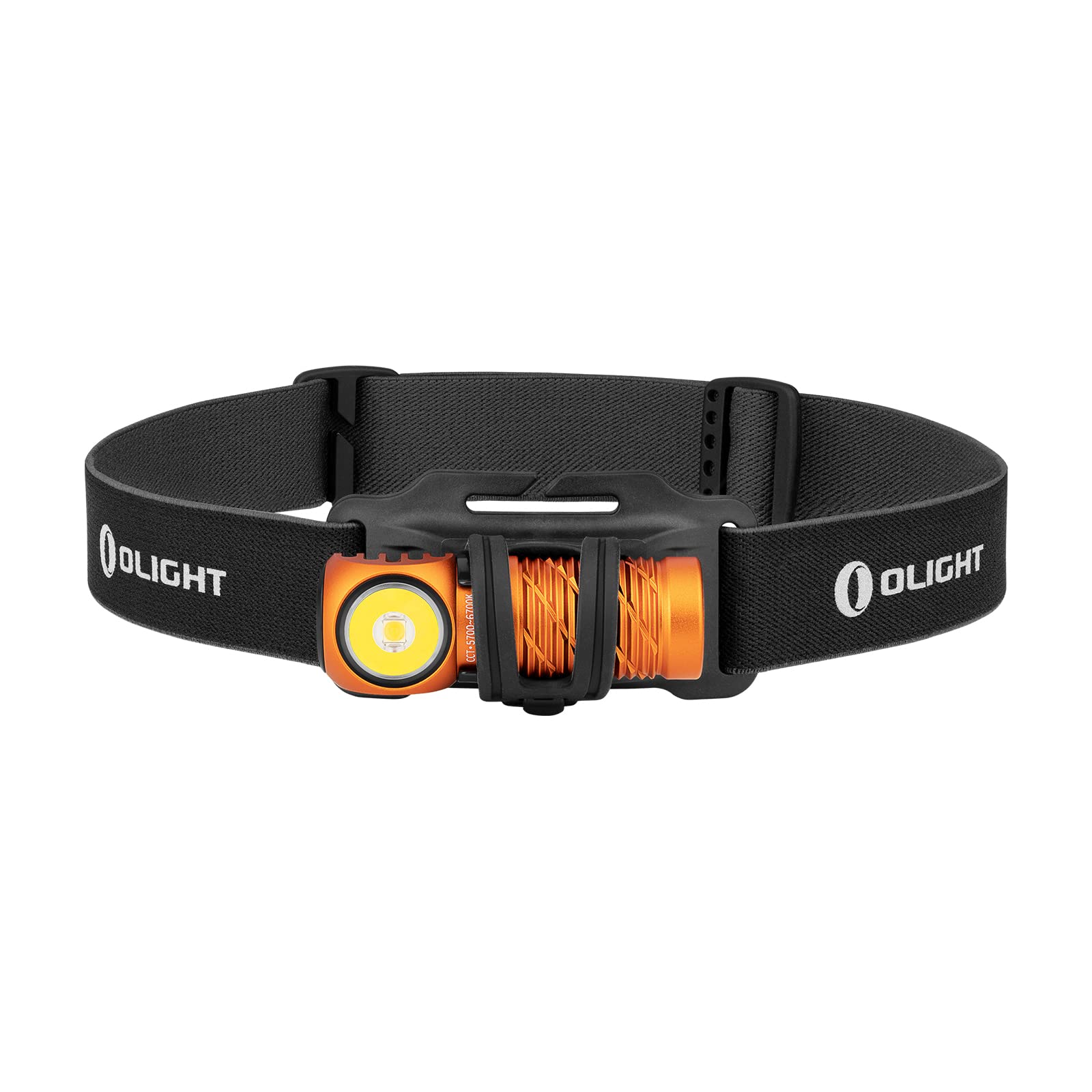 OLIGHT Perun 2 Mini Head Torch 1100 Lumens Rechargeable, Multi-use Right Angle Pocket Light Bright Waterproof Flashlight with Headband, Perfect for Night Camping, Running, Hiking(Orange) — image 1