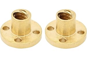 ReliaBot 2PCs Tr8x8 Lead Screw Brass Nut (Acme Thread, 2mm Pitch, 4 Start, 8mm Lead) for Diameter 8mm T8 Lead Screw of 3D Printer Z Axis