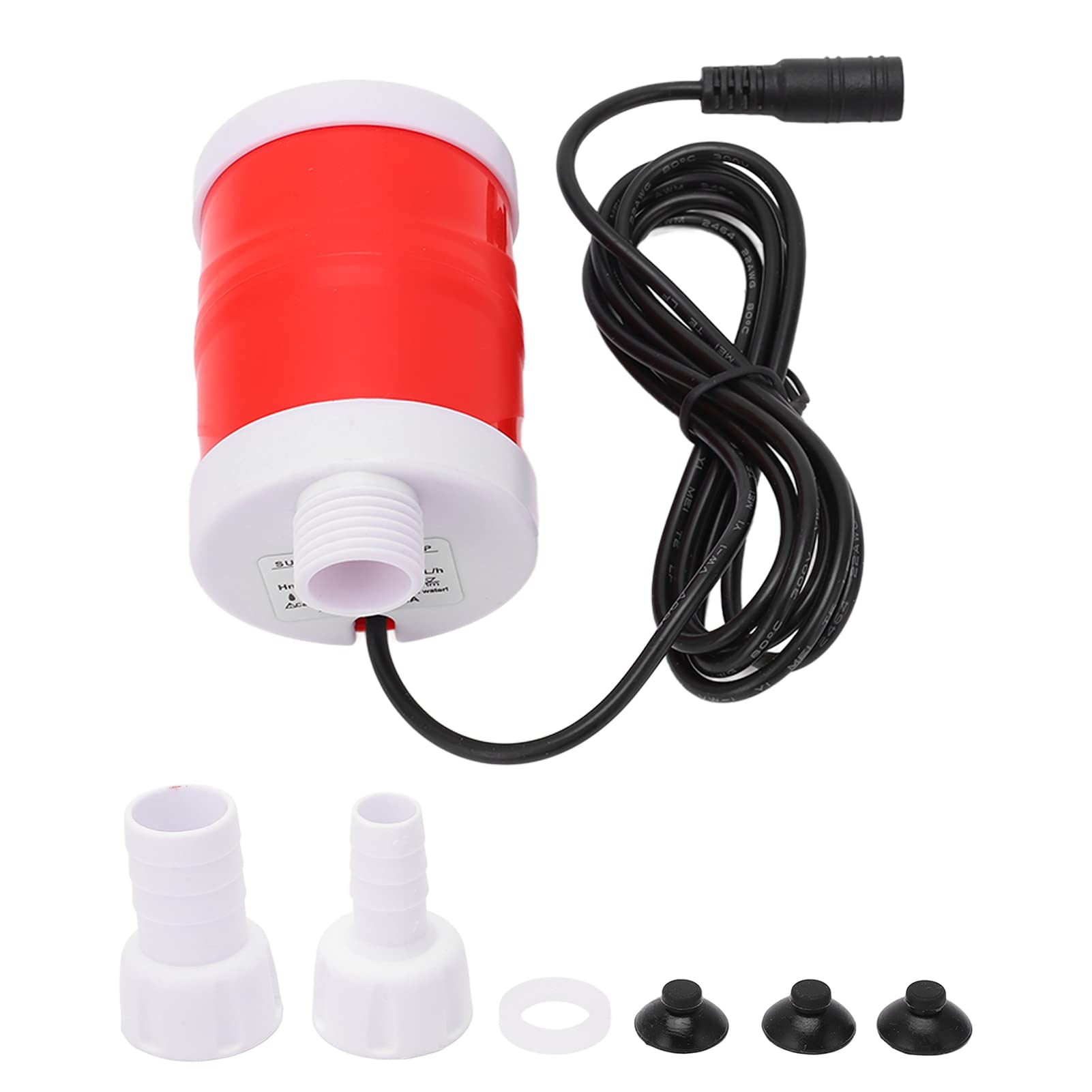 Submersible Pump 6m Discharge Lift DC Brushless Motor Electric Submersible 12V 20W 700L/h Low Noise Utility Pump for Pool Tub Garden Pond Draining