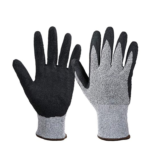 BESTONZON 1 Paar schnittfeste Handschuhe Level 5 Sicherheit Gartenarbeitshandschuhe zum Schneiden von Mandolinen-Schneiden Holz Schnitzen und Gartenarbeit – Größe M