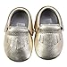 Unique Baby Unisex Leather Baby Moccasins Neutral Colors S (5.1 inches) Gold
