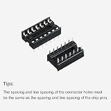 sourcing map 14 Pin DIP IC Socket Adapter 2.54mm Pitch Flat Pin 30 Pack PCB view 4