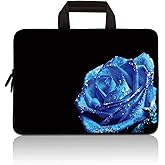 11" 11.6" 12" 12.1" 12.5" inch Laptop Carrying Bag Chromebook Case Notebook Ultrabook Bag Tablet Cover Neoprene Sleeve Fit Apple MacBook Air Samsung Google Acer HP DELL Lenovo Asus(Blue Rose)