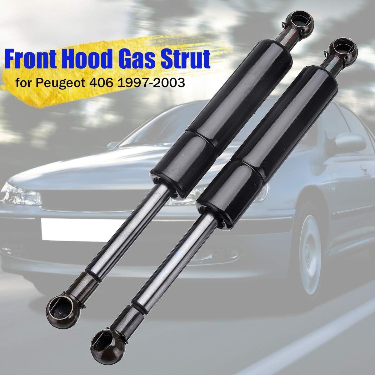 Sammiler - 1Pair 21cm Car Auto Font Hood Bonnet Gas Struts Shock Struts Spring Lift Support For Peugeot 406 For Skoda 1997-2003