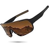 Ofwin Polarized Cycling Sports Sunglasses for Men Women UV Protection Fishing Bike Running Wrap Around Sun Glasses