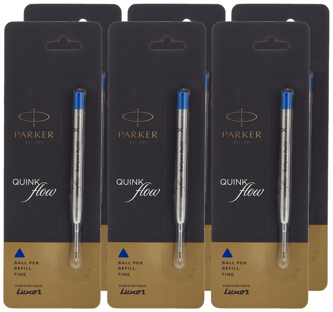 Parker Parker Ball Point Pen Refills, Fine Point 6/Pack Blue