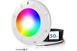 LyLmLe Pool Light for Inground Pools, 35W 10 Inch RGBW Multicolor Inground Pool Light, 12V Universal Underwater Lights for 10