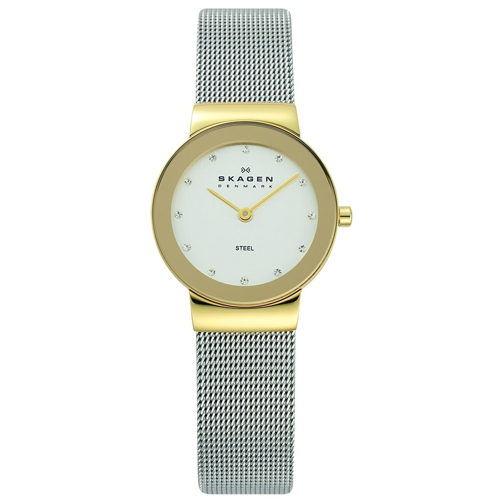 Skagen Watch for Women Freja Lille, Two Hand Movement, 26 mm Gold Stainless Steel Case with a Stainless Steel Mesh Strap, 358SGSCD — image 1
