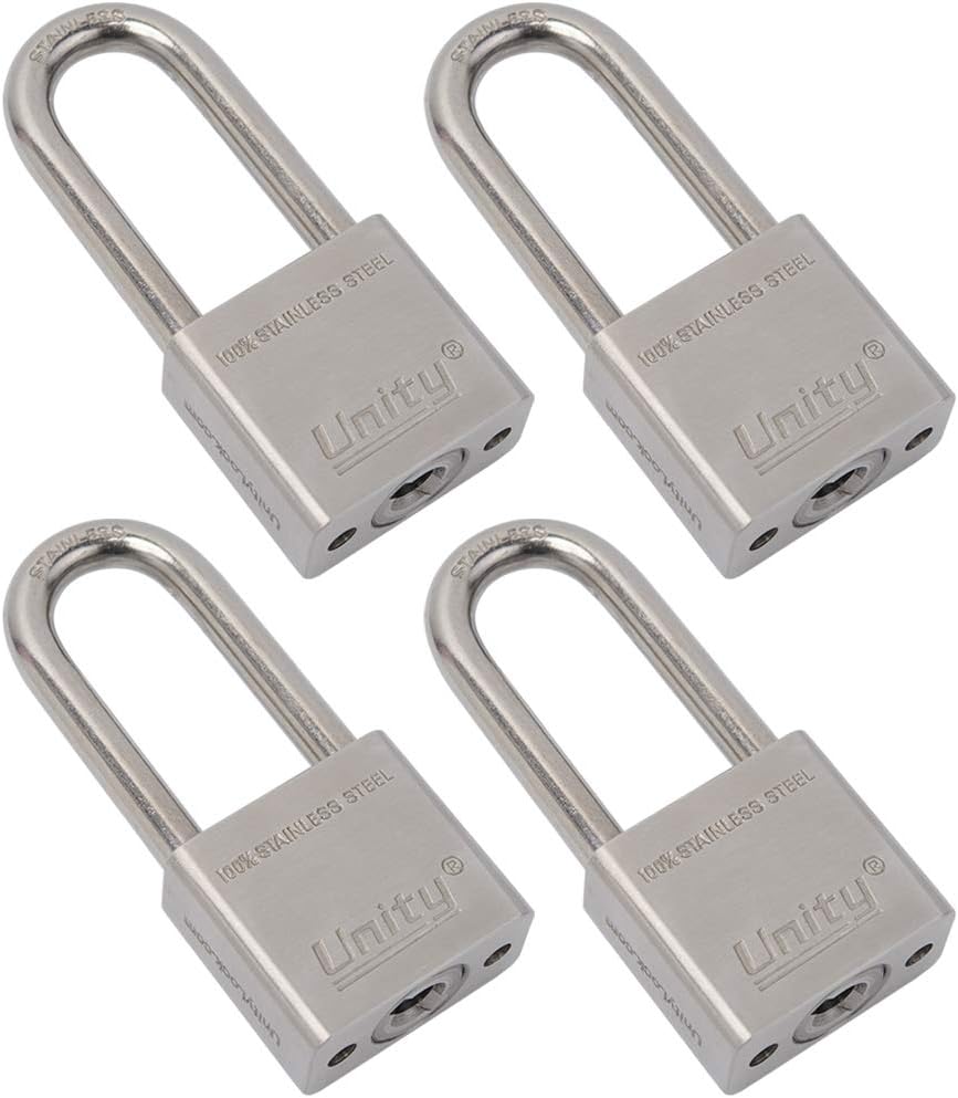 100 Stainless Steel Padlock, Marine Lock, Weather Proof, AntiPick (4