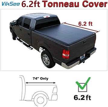 Amazon Com Viksee 6 2ft 74in Black Soft Vinyl Roll Up Tonneau Cover Assembly For 2015 2020 Colorado Canyon Automotive