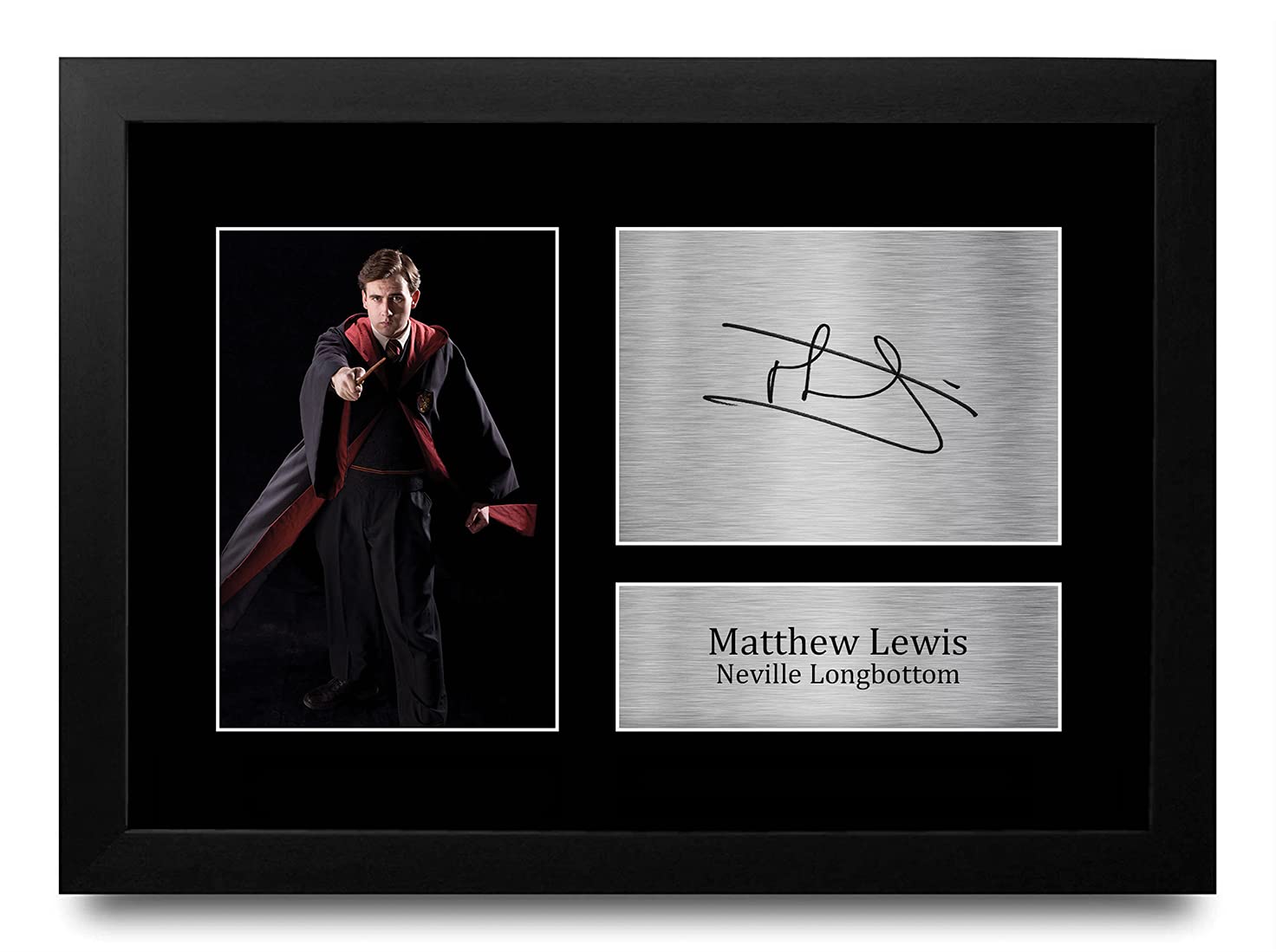 HWC Trading FR A4 Matthew Lewis Harry Potter Neville Longbottom Gifts Printed Signed Autograph Picture for Movie Memorabilia Fans - A4 Framed — image 1