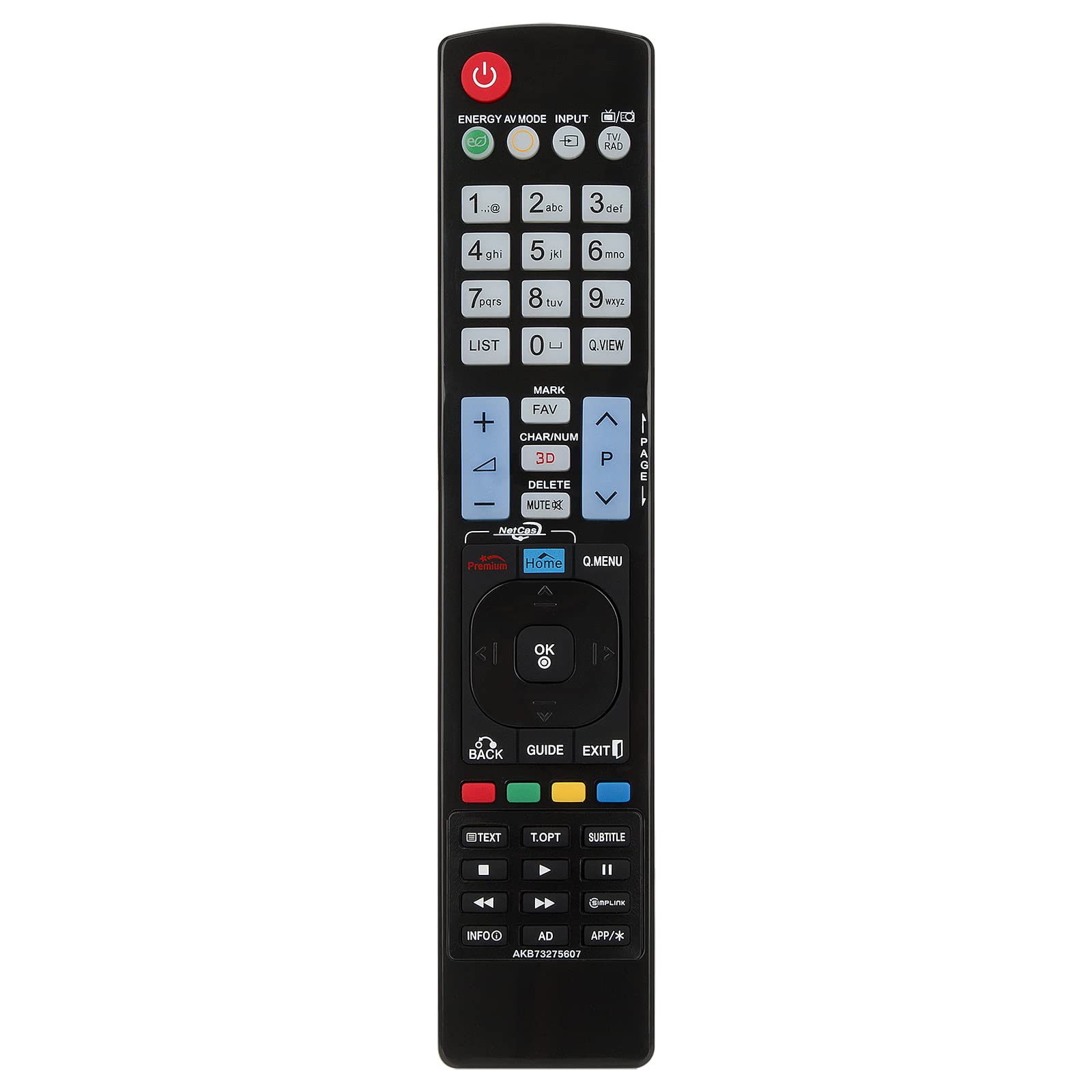 New AKB73275607 Replace Remote Control- AKB73275607 TV Remote Control Replacement fit for LG LCD TV AKB73275607 32LV375S 55LW5700 47LV330 47LV770S Remote Controller