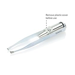 Slant Tip Lighted Tweezers for Eyebrows