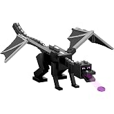 ​Mattel Minecraft Dragon&rsquo;s Breath Ender Dragon Action Figure | Toy with 10 Discs, Giant Toy with 21.6-inch Length, 20-inch Wingspan with Moving Wings &amp; Launcher