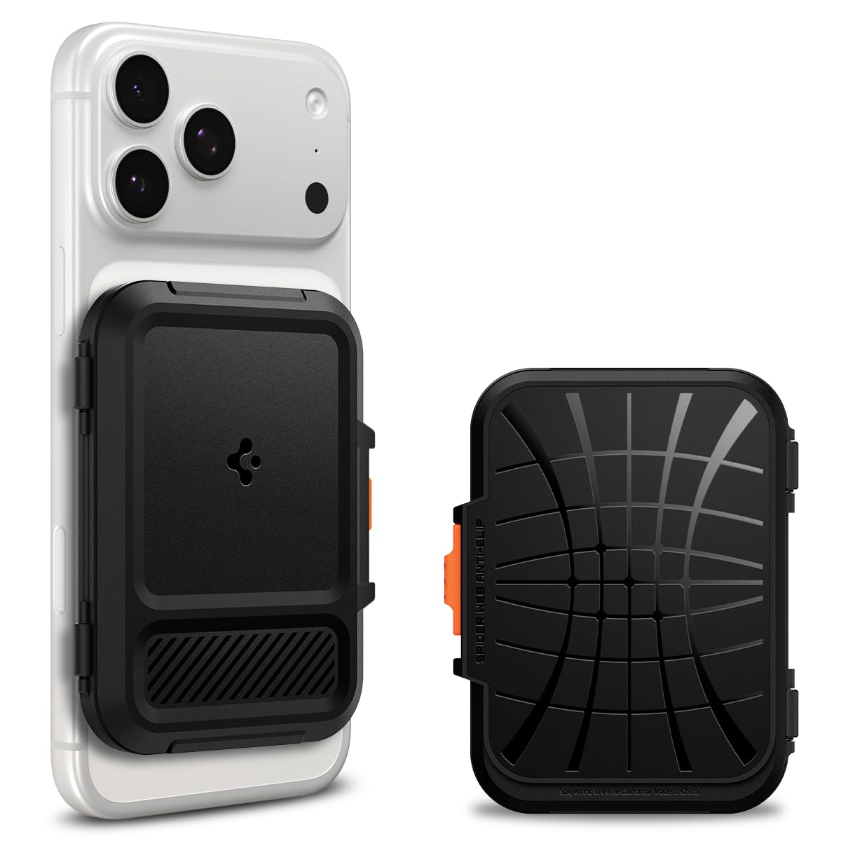 Spigen Lock Fit Magnetic MagSafe Wallet Card Holder Compatible with iPhone 17/16/15/14/13/12 Series and PixelSnap Cases for Pixel 10 Series - Black