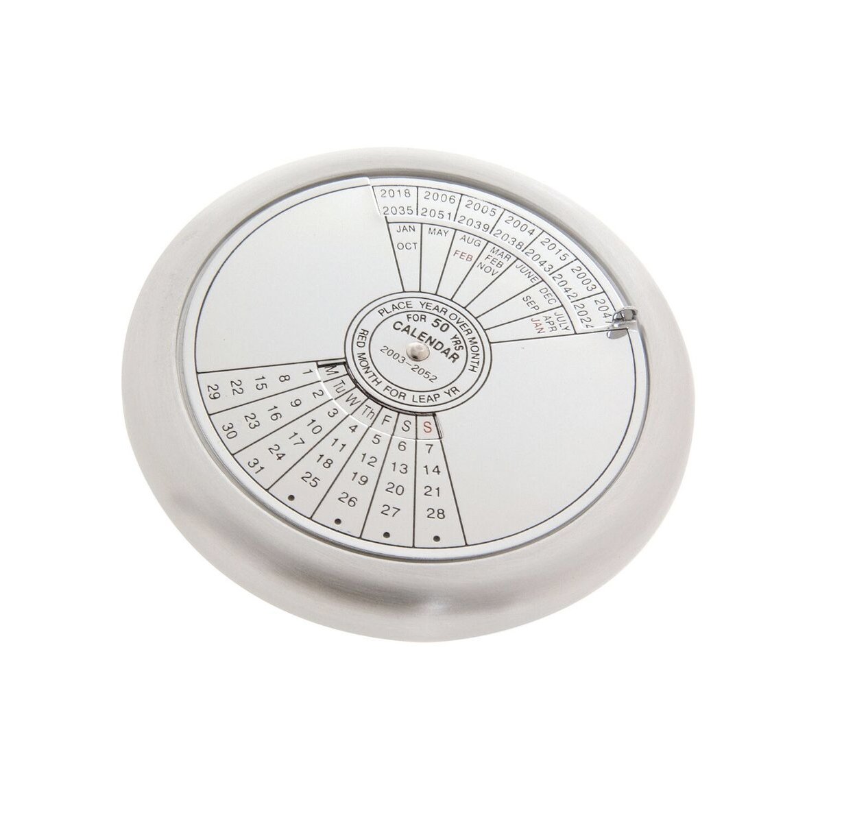 Kikkerland 50-Year Calendar Paperweight for Desk or Office