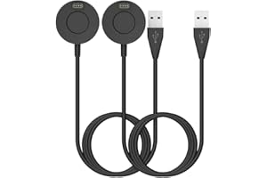 E ECSEM Compatible with Garmin Approach S62 Charger, Replacement USB Data Charging Clip Charger Cable Cord for Garmin Approach S62 Smartwatch Only (Approach S62 Charger) (Black*2)