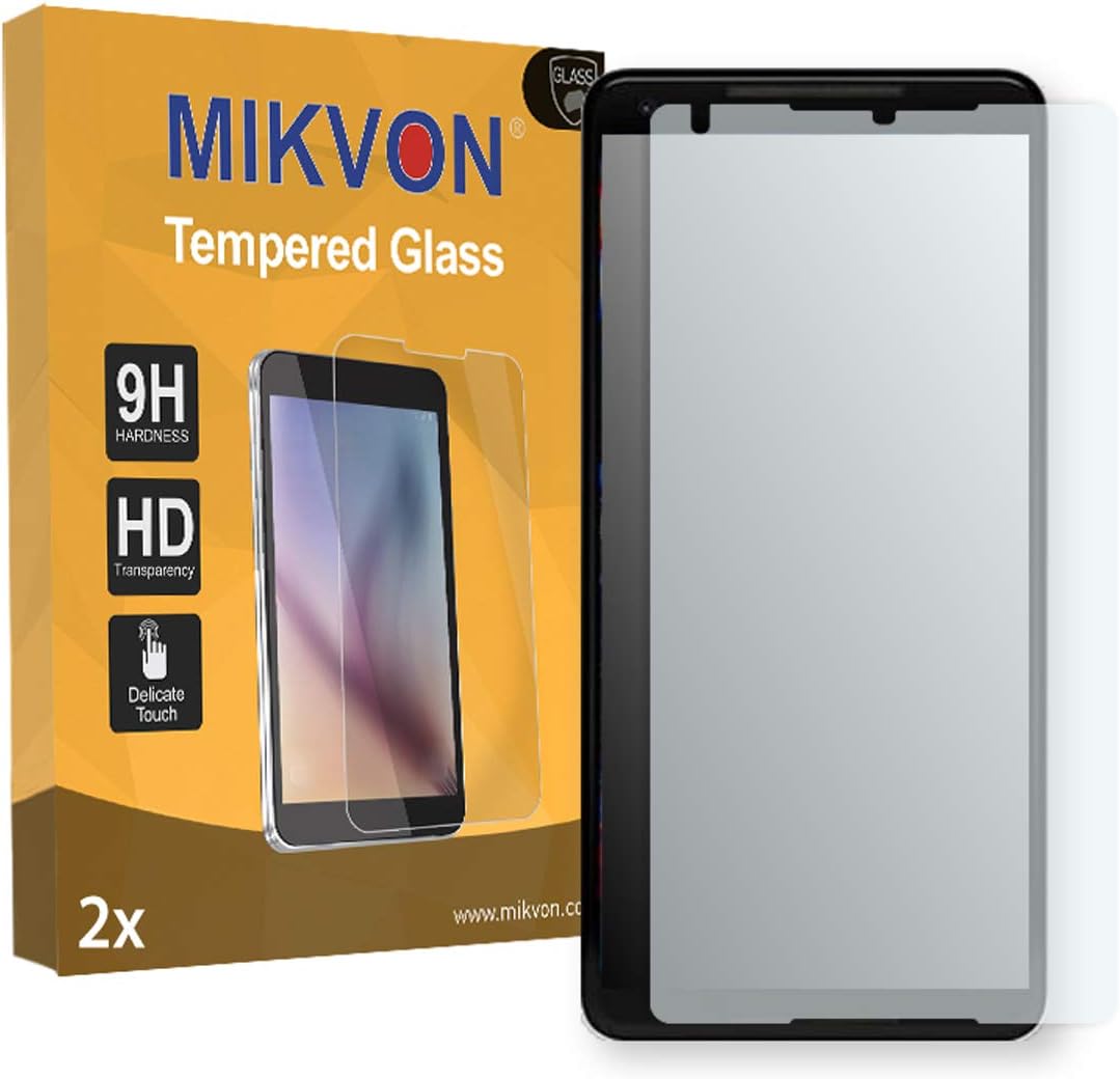 MIKVON 2X Flexible Tempered Glass 9H for Google Pixel 2 XL Glassfilms Screen Protector - Retail Package with Accessories (Reduced foil)