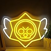 lmprintNook Stars Neon Signs Game Neon Lights for Wall Decor๏ผDimmable Led Neon Light for Kids Game Room Man Cave๏ผUSB LED Neon Sign for Bedroom, Gamer Gift for Men, Boys
