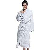 Sofprace Womens Long Fleece Robe Soft Plush Robes for Women Warm Bathrobes Comfy House Coat Full-length with Pocket