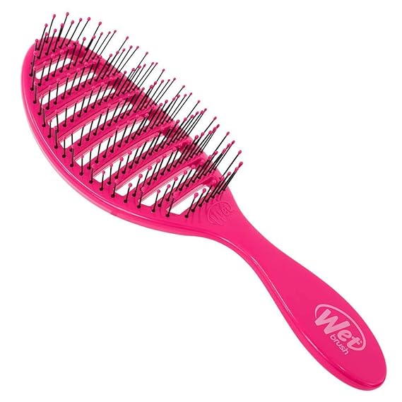 Amazon Com Wet Brush Speed Dry Detangler Pink Ergonomic Heat Flex Bristles Blow Dry Detangling Knots Snag Free Anti Static Brush For All Hair Type Beauty