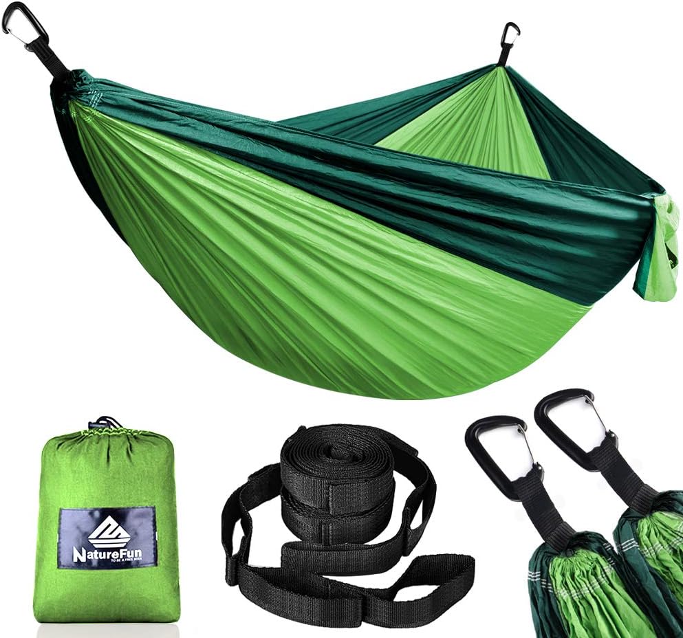 NatureFun UltraLight Travel Camping Hammock 300kg Load Capacity,(300