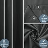 Furlinic Shower Curtain Mould Proof Waterproof Polyester 33x72 Inch Dark Grey view 4