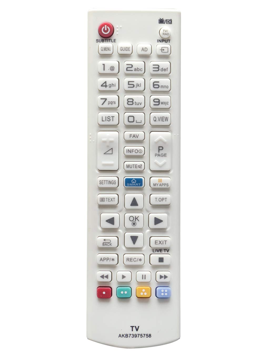 VINABTY AKB73975758 Sub AKB73975728 AKB73975757 Replacement Remote Fit for LG LED TV