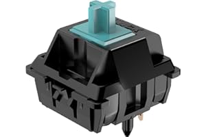 JWK Black T1 V2 Switch, JWICK 67g Tactile Switches with Full Nylon Housing POM Stem 5 Pins Switches for Mechanical Keyboard (Black T1 67g 110pcs)