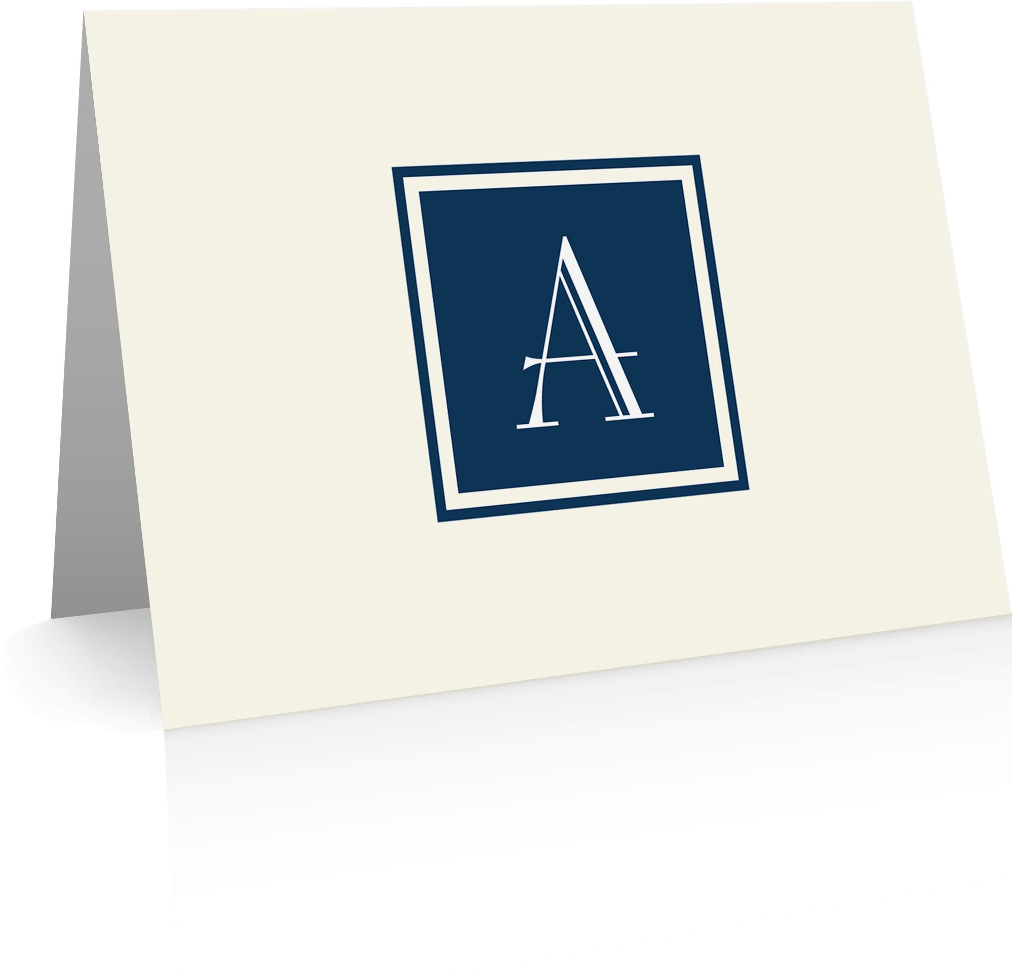 Monogram Stationery Note Cards - Monogram Thank You Cards (A)