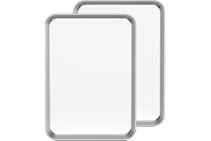 Baking Sheet Set of 2, Bastwe 18 inch Commercial Grade Stainless Steel Baking Pan, Professional Bakeware Oven Tray, Healthy &