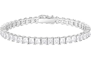 KRKC&CO KEEP REAL KEEP CHAMPION KRKC&CO 2/3/4mm Tennis Bracelets, S925 Sterling Silver with 14k Gold/White Gold Plated, Iced Out 5A Cubic Zirconia Stones, for Women Ladies Bridal Wedding Jewelry