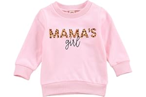 BOEBNOZCV Toddler Girls Sister Matching Outfit Mamas Girl Print Crewneck Sweatshirt Tops Kids Long Sleeve Shirt Clothing