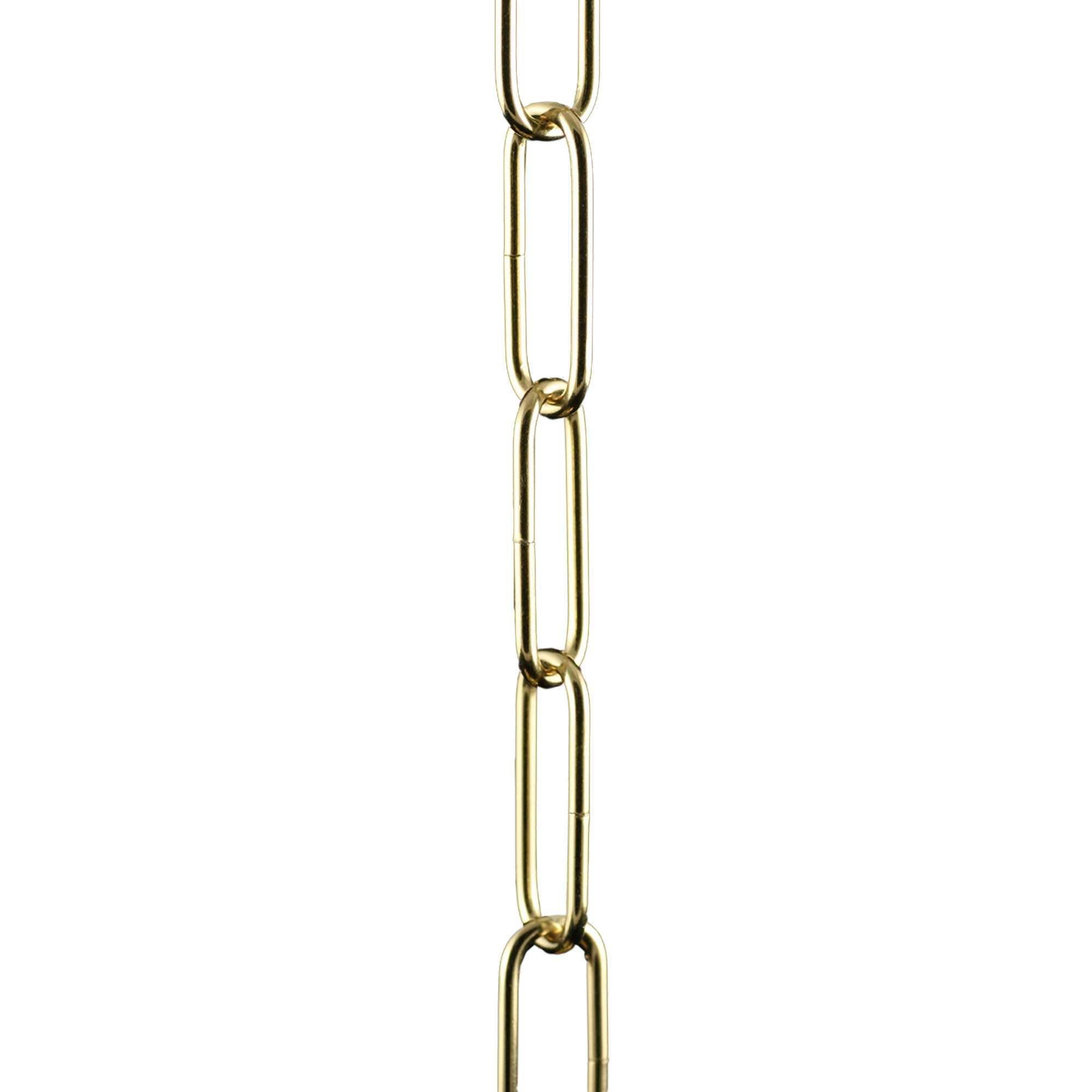 2m Brass Open Link Chain - for Chandelier & Lighting - Medium 38 x 15mm Link Size - Ch-5