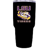 R and R Imports LSU Tigers 24 oz Insulated Stainless Steel Tumbler Black Officially Licensed Collegiate Product Single