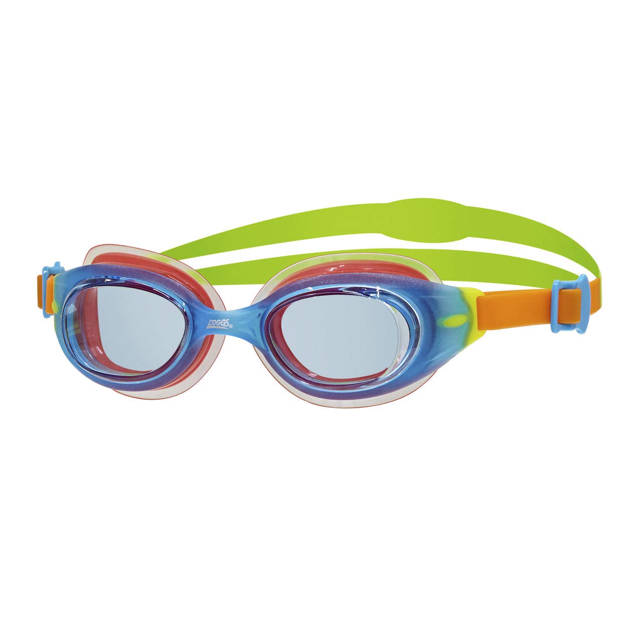 Zoggs Baby Little Sonic Air Swimming Goggles, Blue/Orange/Green/Tint, up to 6 years