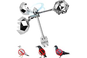 YIKEDAN Bird Deterrent | Bird Repellent | Pigeon Deterrent | Windmill Reflective Rotating Deterrent with 288 Reflective Surfa