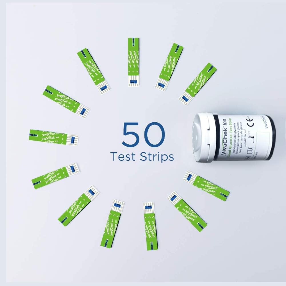VivaChek Diabetes Strips x 50 & Diabetes Lancets x 50, Auto-Code Blood Glucose Test Strips - Image 3