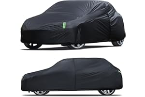 QUALENCEY Car Cover Waterproof All Weather Full Exterior Covers w/Zipper, Size A1 Universal Fit for Nissan Versa, Kia Rio, Hyundai Accent, Audi TT, Porsche 718/Boxster/Cayman, BMW Z4, etc(UP to 177 inch)