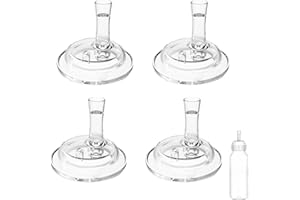 GIFTOPHILIA Sippy Straw Nipples for Dr. Browns Narrow Baby Bottles, Trainer Sippy Cup 100% Food Grade Silicone Soft Nipple, 8m+, Pack of 4