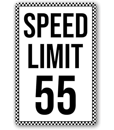 陶器製の置物　ロードサイン　Speed Limit 55　80年代 陶器製の置物 ロードサイン Speed Limit 55 80年代