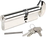 DIDA 90mm 35T/55 Thumb Turn Euro Cylinder Lock Polished Nickel UPVC Barrel