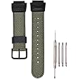 XBHSW 18mm Nylon strap Compatible with Casio AQ-S810W AE1200WH SGW-300H 400 500 MRW-200H Men's weave Watch Band