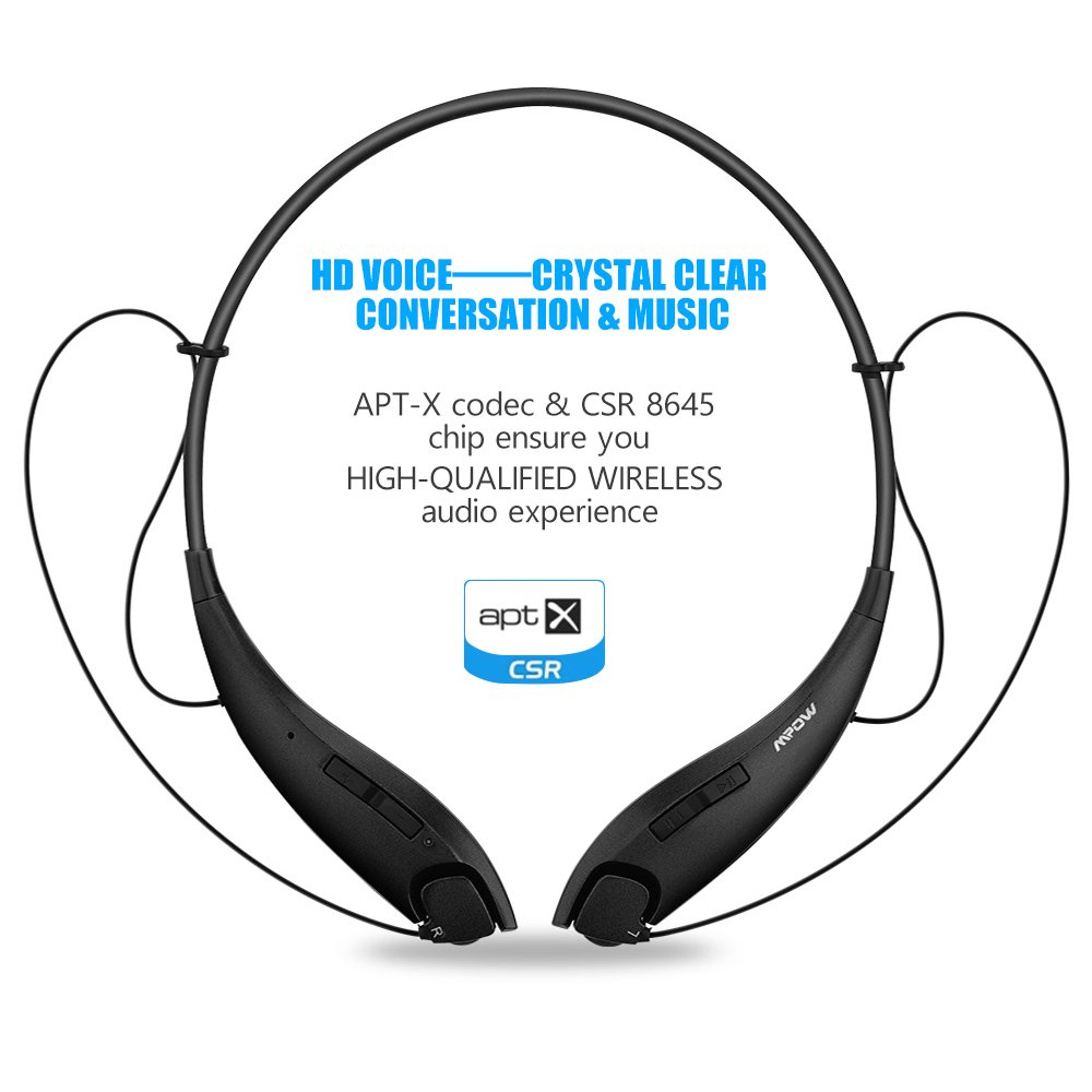 Mpow Jaws [Gen2] Bluetooth Headphones Call Vibrate Alert Wireless Neckband Headset Stereo Noise