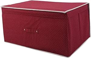 JJZS Bolsa de Almacenamiento Plegable Tela no Tejida Cuadrado Ropa Caja