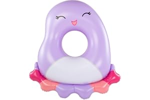 BIGMOUTH INC BigMouth x Squishmallows Original Large Inflatable Pool Float, Swimming Tube for Adults and Kids, Pool Party Supplies and Water Toys - Beula The Octopus Squishmallow