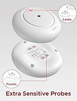 X-Sense SWS54 Wi-Fi Water Leak Detector with Base Station (3 Detectors) 1700 ft view 2