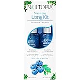 Nailtopia - Nail Treatment - Supports Short &amp; Long Nails - Plant-Based, Non Toxic, Bio-Sourced, Strengthening &amp; Conditioning Superfood Treatment - Blueberry Extract (Clear) - 0.41 oz