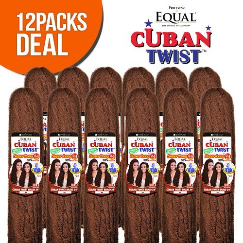 FreeTress Equal Synthetic Hair Braids Double Strand Style Cuban Twist Braid 24