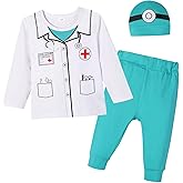 Pezhiqun Toddler Kids Boys Royal Prince Charming Uniforms Baby Police Astronaut Outfit Halloween Prison Cosplay Costume